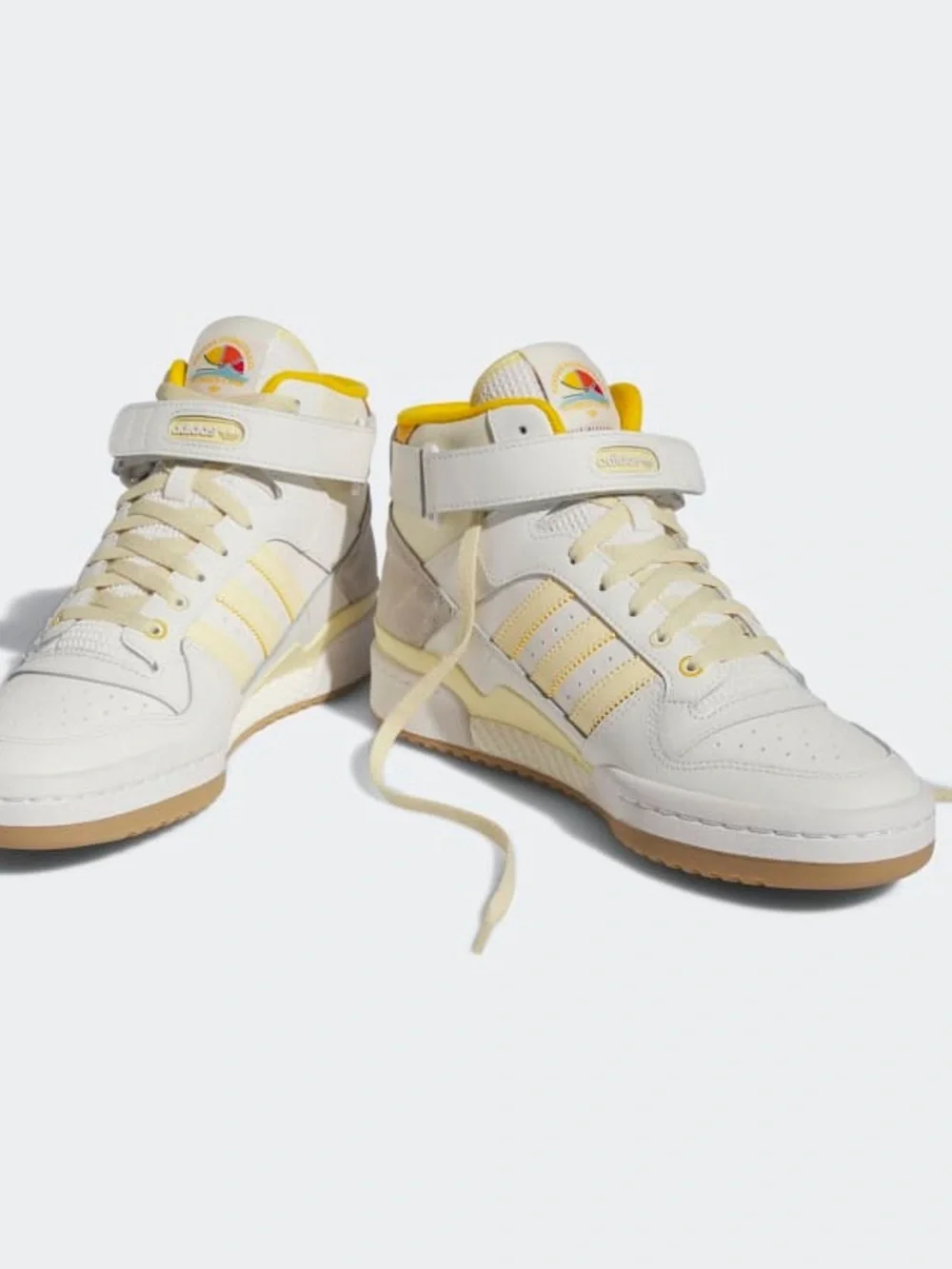 Adidas Originals Forum Mid J Summer Camp Easy Yellow Kid's Athletic Shoes | 5Y